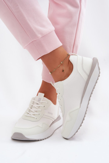 Sneakers Stilvollllschuhe Feminin mit einer Plattform Big Star TT274279 Zueiße Farbe 2