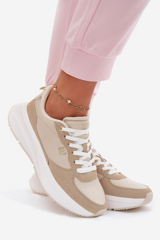 Sneakers Stilvollllschuhe Feminin mit einer Plattform GAP PENELOPE GPIN6155300049 Beige