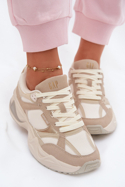Sneakers Stilvollllschuhe Feminin mit einer Plattform GAP MARATHON GPIN6154923895 Beige