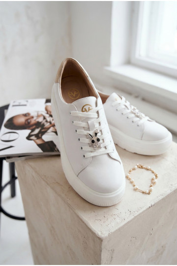Haut Sneakers Stilvollllschuhe Feminin mit einer PlattformPrzypinką Vinceza 39973 Zueiße Farbe 2