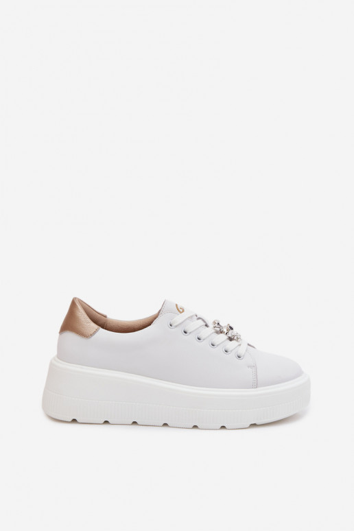 Haut Sneakers Stilvollllschuhe Feminin mit einer PlattformPrzypinką Vinceza 39973 Zueiße Farbe