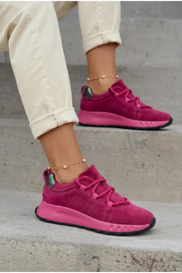 Damen Wildleder Sneakerschuhe Bemela rosa 2