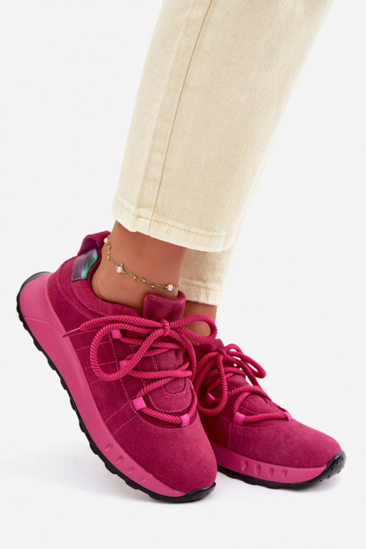 Damen Wildleder Sneakerschuhe Bemela rosa