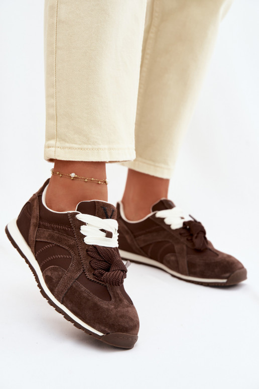 aus INildleder Sneakers Stilvollllschuhe Feminin Vinceza 86427 CzekoladoZue