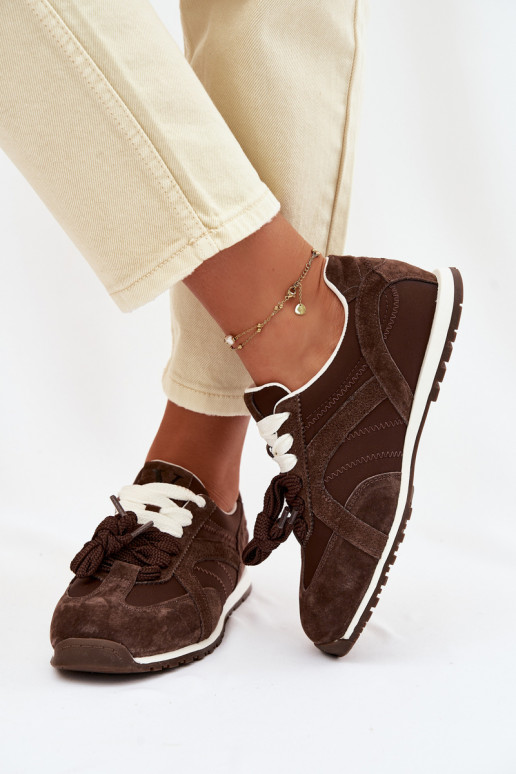 aus INildleder Sneakers Stilvollllschuhe Feminin Vinceza 86427 CzekoladoZue