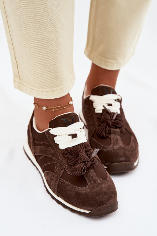 aus INildleder Sneakers Stilvollllschuhe Feminin Vinceza 86427 CzekoladoZue