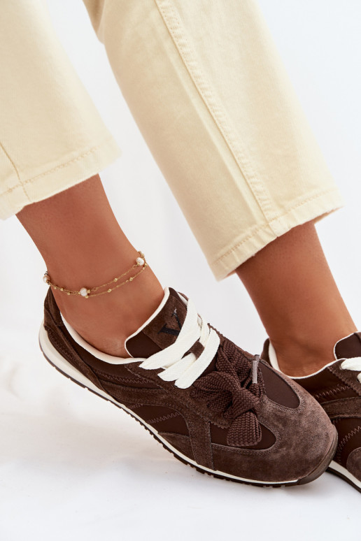 aus INildleder Sneakers Stilvollllschuhe Feminin Vinceza 86427 CzekoladoZue