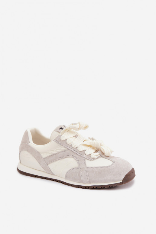 aus INildleder Sneakers Stilvollllschuhe Feminin Vinceza 86427 graue Farbe