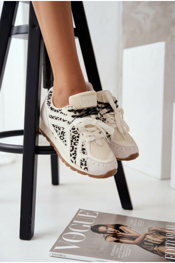 Haut aus INildleder Sneakers Stilvollllschuhe Feminin Big Star TT274548 Zueiße Farbe