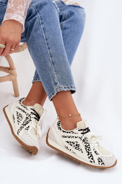 Haut aus INildleder Sneakers Stilvollllschuhe Feminin Big Star TT274548 Zueiße Farbe