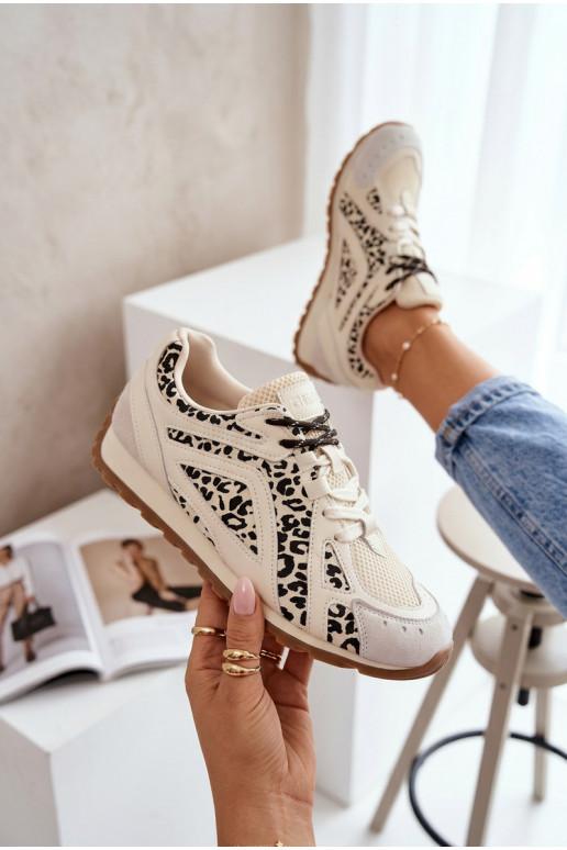 Haut aus INildleder Sneakers Stilvollllschuhe Feminin Big Star TT274549 Beige