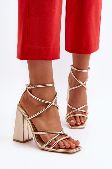 Elegante High Heels Sandalen goldfarben Josette