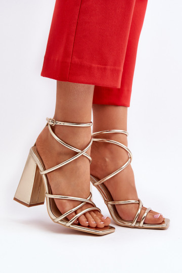 Elegante High Heels Sandalen goldfarben Josette 2