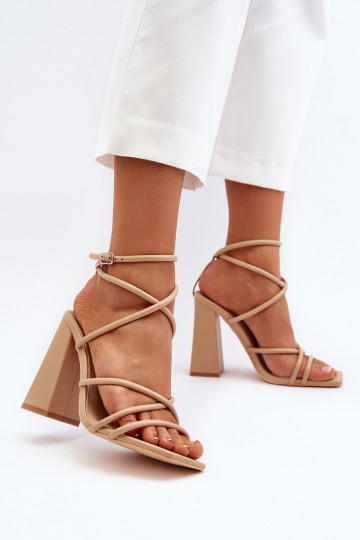 Modisch Sandalen mit hohen Absätzen Nude Josette