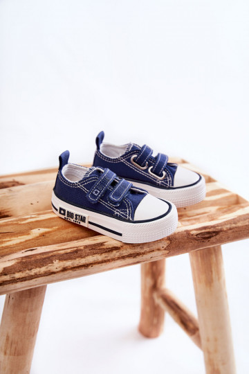 Kinder Freizeitschuhe mit Klettverschluss BIG STAR KK374081 dunkelblau