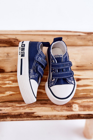 Kinder Freizeitschuhe mit Klettverschluss BIG STAR KK374081 dunkelblau 2