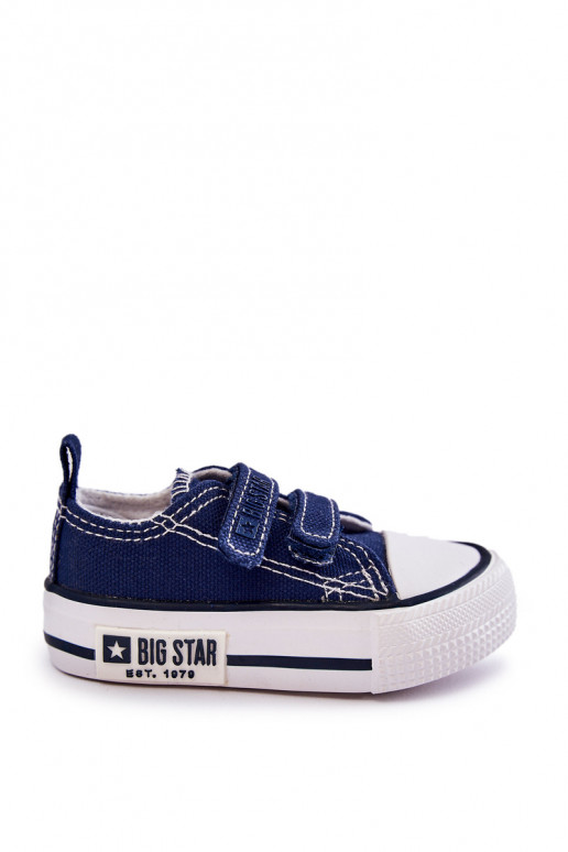Kindisch  lässige Schuhe mit Klebeverschlüssen BIG STAR KK374081 Dunkelblau