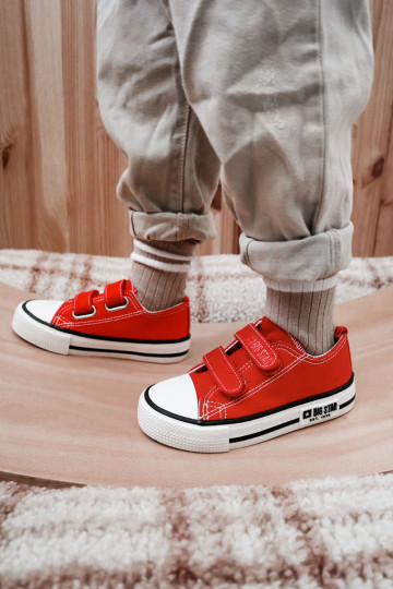 Kinder Freizeitschuhe mit Klettverschluss BIG STAR KK374082 rot 2