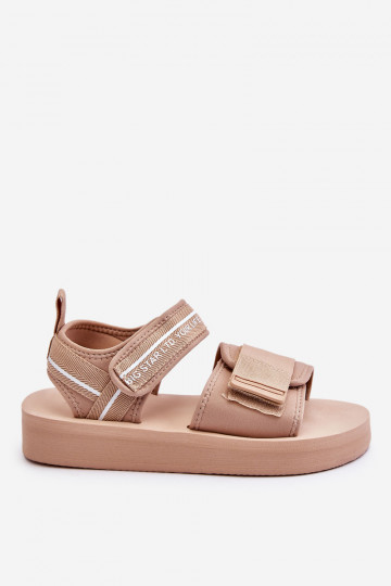 Damensandalen mit Klebeverschlüssen Big Star LL274787 Beige