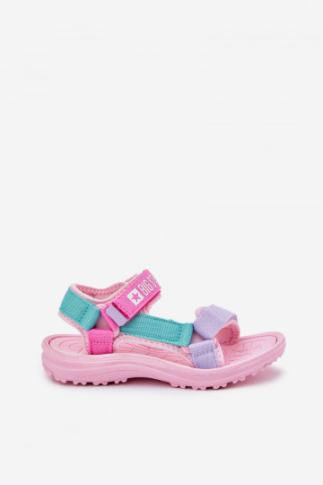 Sandalen Kindisch mit Klebeverschlüssen Big Star RR374519 pinke Farbe 2