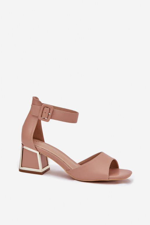 Damen-Sandalen mit hohen Absätzen Nude Zennia