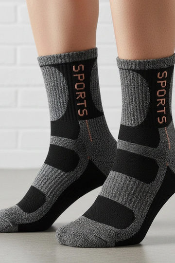Graue warme Socken für... 2