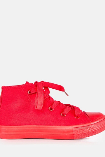 Rote Kinder-Sneaker über dem Knöchel Jutta 2