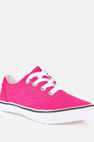 Rosa Kinder-Sneaker mit Schnürsenkeln Bollis