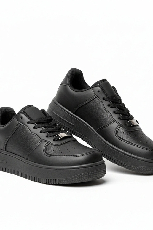 Schwarze Sneakers mit Platform Brigitte