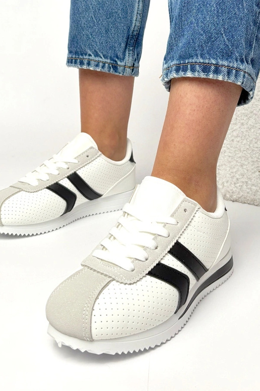 Weiß-schwarze Sportsneaker Camille