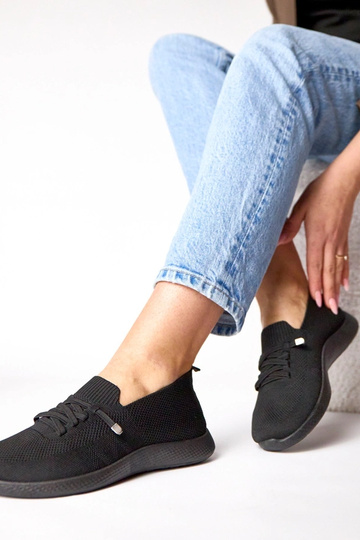 Schwarze Damensportsneaker Léa 2