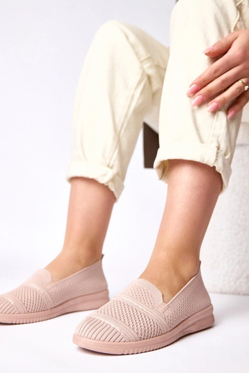 Rosa Slip-On Stoff-Sneaker Noémie