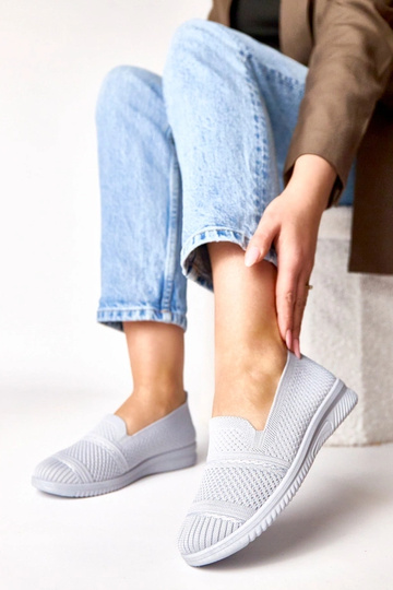 Graue Slip-On Stoff-Sneaker Noémie 2