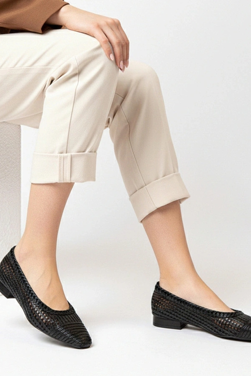 Schwarze Ballerinas mit niedrigem...