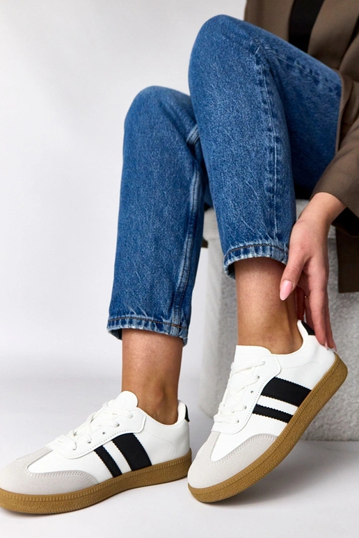 Weiße Alltagssneaker mit Plateau Thérèse