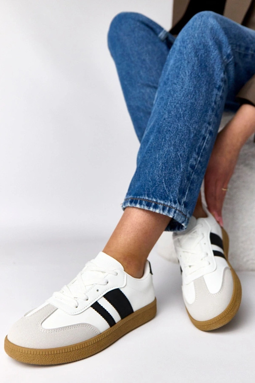 Weiße Alltagssneaker mit Plateau Thérèse