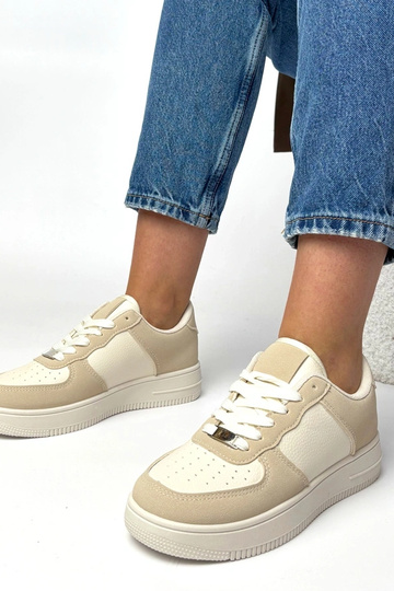 Sandfarbene Sneaker mit... 2