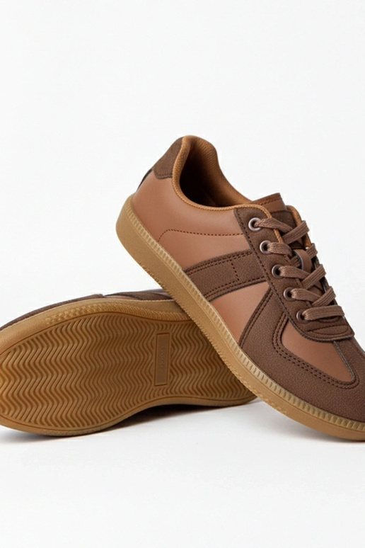 Braune Sneaker mit Plateau Valentine