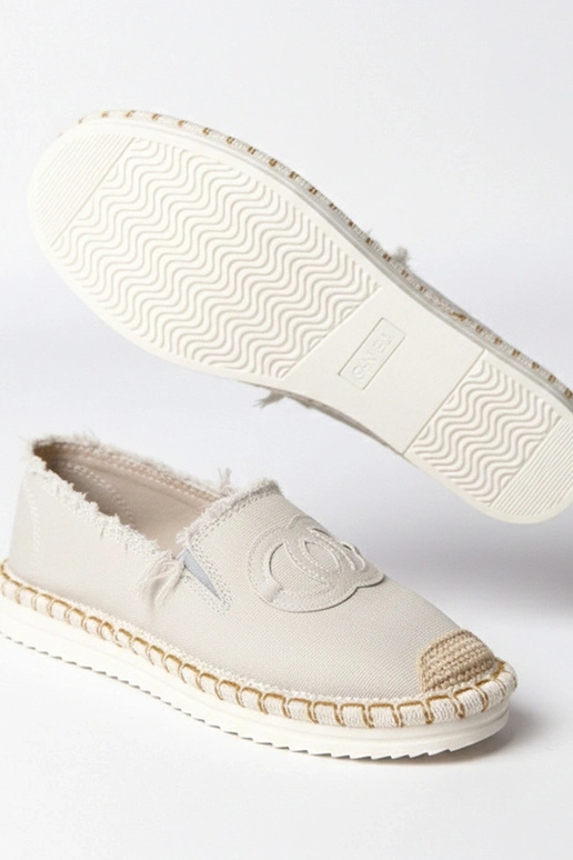 Graue Espadrilles mit Gummisohle Nadine