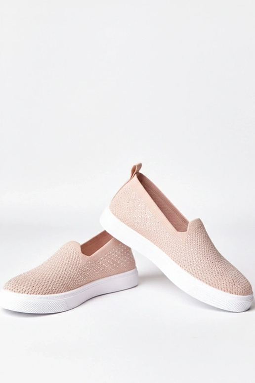 Rosafarbene textile Slip-On...