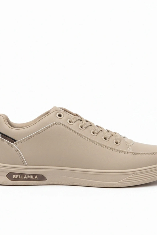 Sandfarbene Herren Sportschuhe mit...