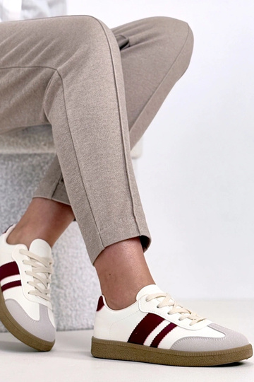 Cremefarbene Alltags-Sneaker mit Plateau Thérèse 2
