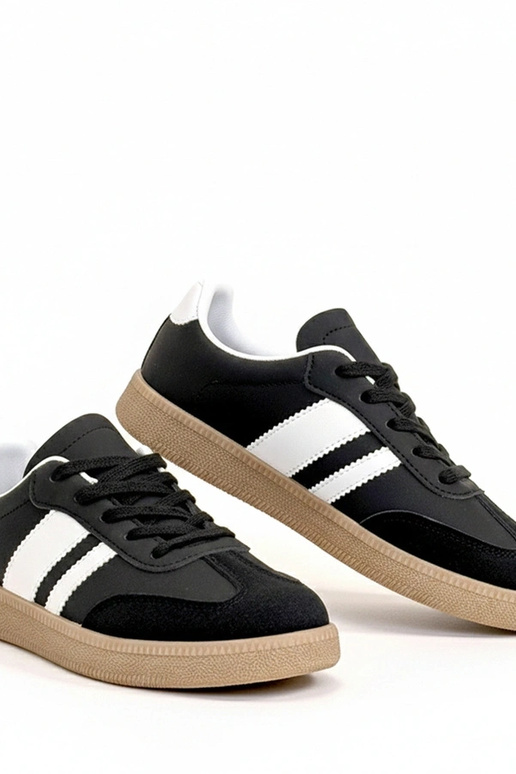 Schwarze Alltags-Sneaker mit Plateau...