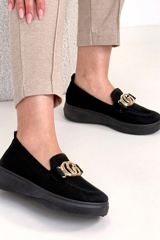 Schwarze Slip-On-Stoff-Sneaker mit...