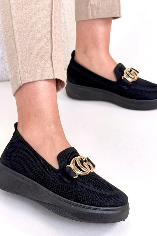 Schwarze Slip-On-Stoff-Sneaker mit...