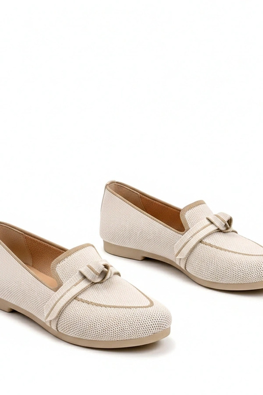 Sandfarbene Wildleder-Ballerinas mit...