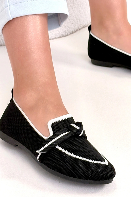 Schwarze Wildleder-Ballerinas mit...