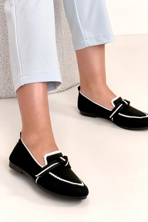 Schwarze Wildleder-Ballerinas mit...