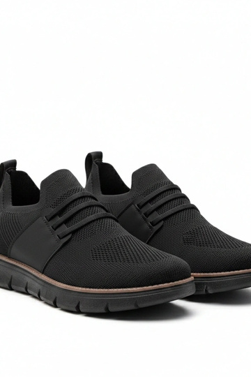 Schwarze Herren-Sportschuhe ohne Schnürsenkel Ethan 2