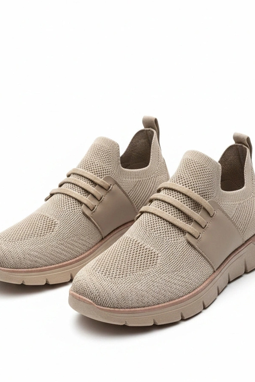 Dunkelbeige Herren-Sportschuhe ohne...